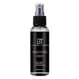 Bottle of Silkening Mist heat protectant for natural hair and hair extensions. Use for &nbsp;Heat Protectant, Tames Frizz &amp; Adds Healthy Shine... From Lola's Beauty Treasure. 